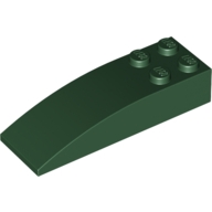 Lego kostka (kostička) 6x2 zakulacená nahoře, tmavě zelená (4275975)
